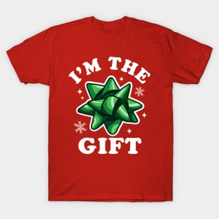 I'm the gift - Funny Ugly Christmas Sweater - Xmas Bow T-Shirt